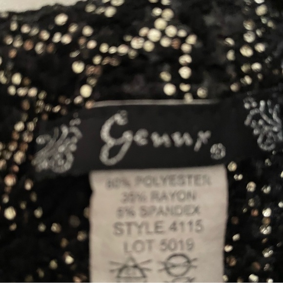 Jenny Women’s Festive Black and Metallic Silver Dress - Picture 3 of 3